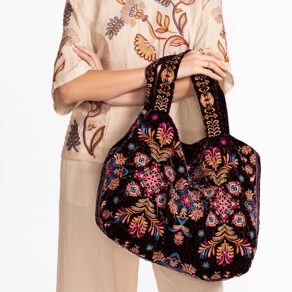 JOHNNY WAS VELVET TOTE BAG - Picture 4 of 7